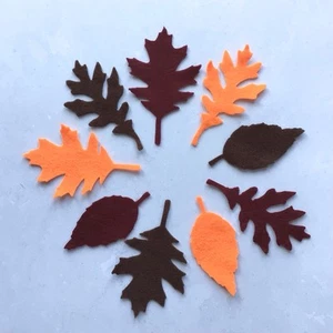 Hojas de fieltro de otoño, hojas grandes de fieltro troqueladas - Imagen 1 de 10
