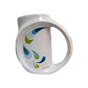 Zucker Milch Becher von Alex Silow weiß aquablau Regentropfen innen miam miam - Bild 1 von 5