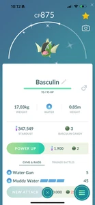 Pokémon Go | Basculín Brillante (Rayas Blancas) | Mini PTC - Imagen 1 de 1