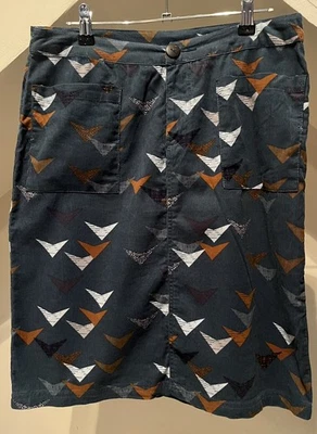 Falda Lily & Me talla 10 azul pana línea A. Impresión punta flecha geométrica  Foto 1 de 4