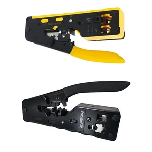 RJ45 Crimp Tool For End Pass Through Cutter Cat5/Cat6/Cat7 8P Plugs Connector - Picture 1 of 16