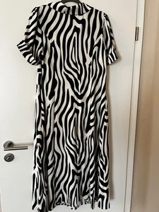 Asos Damen Kleid Dress in Black/White - Zebra-Animalprint - Größe 46 - Bild 1 von 5
