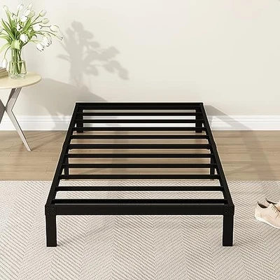 Bed Frame Heavy Duty Low Profile Metal Platform No Box Narrow Twin 9 Inch - Image 1 of 4