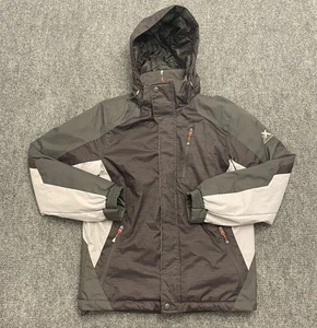 ZeroXposur Jacket Mens SMALL Gray Puffer Hooded Full Zip Insulated Winter Coat - Picture 1 of 12