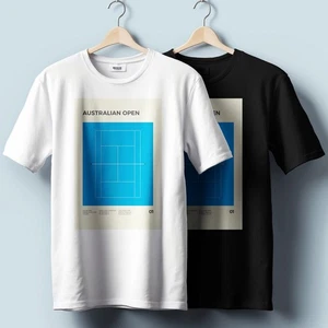 Australian Tennis Court T-Shirt – Legacy of Tennis Graphic | Unisex Heavy Cotton - Picture 1 of 4
