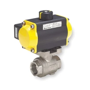 Sharpe Valves Ball Valve, Pneumatic Actuated, SS, 1 1/2In, Model SVSER124122 - Picture 1 of 1