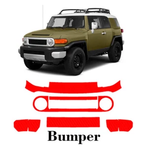 Front bumper PreCut PPF Paint Protection Film For Toyota FJ Cruiser 2007-2014 - Picture 1 of 7