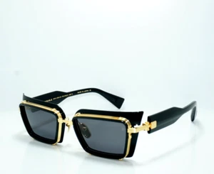 NEW AUTHENTIC BALMAIN ADMIRABLE BPS-130A-52 BLK-GLD  SUNGLASSES - Picture 1 of 7