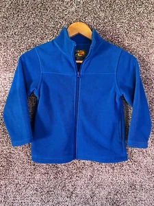 Bass Pro Shops Zip Fleece Jacket Youth Boys Kids Size XS Blue with Pockets - Picture 1 of 7