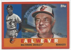 (0219) EARL WEAVER #1/25 2017 TOPPS ARCHIVES BASEBALL ORANGE PARALLEL #3 RARE SP - Picture 1 of 4