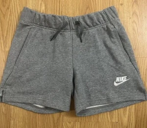 Nike Girls French Terry Shorts Gray size:L New - Picture 1 of 12
