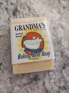 Jabón de bicarbonato de sodio GRANDMA'S PURE & NATURAL (una barra de 4 oz) lavado ducha de baño - Imagen 1 de 4