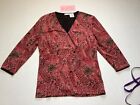 East 5th Women's Paisley Print~V-Neck Wrap Stretchy Top size M