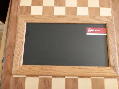 Promotional Neff Oak Photo Frame Style Chalkboard Blackboard 40cm x 24cm + Chalk - Image 1 of 3