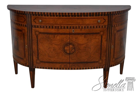 60789EC: DECORATIVE CRAFTS Italian Continental Inlaid Commode Cover
