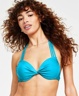 Salt + Cove Juniors' Aqua с ремешками на косточках пуш-ап бикини верх, размер средний - Изображение 1 из 3