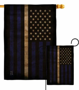 Thin White Line Burlap Garden Flag First Responders EMT Gift Yard House Banner - Picture 1 of 19
