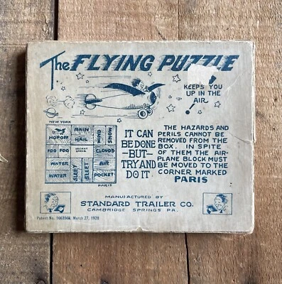 Original Vintage 1920s ‘Flying Puzzle’ Game Standard Trailer Co Advertising  - Image 1 of 4