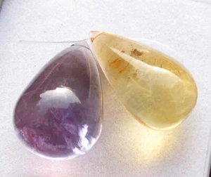 Venta al por mayor 60,30 quilates piedra amatista natural gota cabujón cuentas lágrima - Imagen 1 de 1