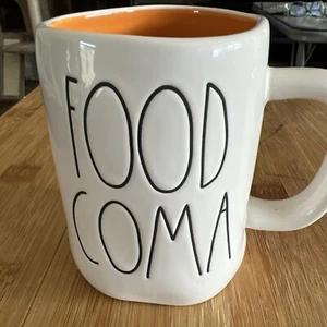 Tazza Caffè/Tè Rae Dunn Collezione Artigianale "Food Coma" Arancione Interno - Foto 1 di 3
