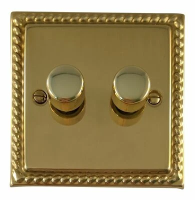 G&H BRASSWARE Interruptor atenuador LED de 2 vías de latón pulido con cuerda monarca G&H MB522