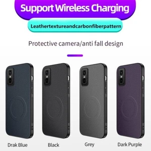 Für Infinix GT 30 Pro, Kohlefaser Business magnetische weiche Gummi Abdeckung Hülle - Bild 1 von 18