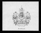 1840 - von Lezaaeck Wappen Adel coat of arms heraldry Heraldik Lithographie