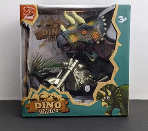 Dinosaur Moto Rider Triceratops Shen Tai Toy - Bild 1 von 5