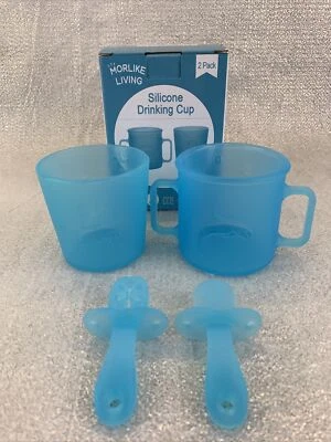 More Like Living Baby Silicone Drinking Cups 6m+ Learning Cup with Handles 4pcs - Изображение 1 из 4