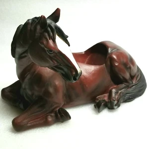 Horse Wine Bottle Holder Decorative Sculpture Brown Horse WildLife Creation RARE - Picture 1 of 10