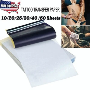 Tattoo Transfer Paper Stencil Carbon Thermal Tracing Hectograph Supplies Sheets - Picture 1 of 24