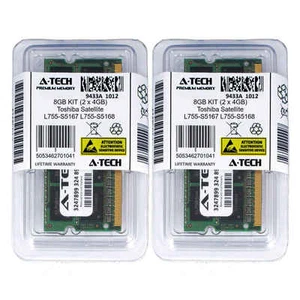 8GB KIT 2 x 4GB Toshiba Satellite L755-S5167 L755-S5168 L755-S5169 Ram Memory - Picture 1 of 1