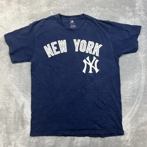 New York Yankees #1 Dad T-Shirt Men Size Large Blue - Picture 1 of 8