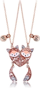 Beste Freunde für Immer Halsketten, Freundschaft Gold Fuchs Anhänger Ketten Hals - Bild 1 von 6