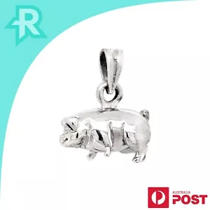 Pig Boar Sterling Silver 925 Pendant - Picture 1 of 6