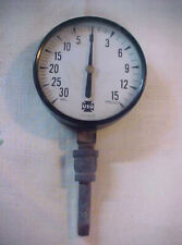 Vintage 3.75" USG US Gauge 30 In. Hg Vacuum / 15 PSI Pressure