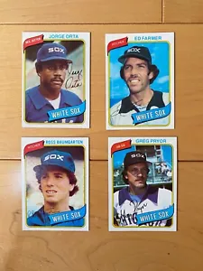 1980 topps baseball White Sox-4 Card Lot-Baumgarten,Orta, Pryor, Farmer - Picture 1 of 2