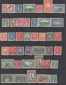 CANADA LARGE LOT ALL MINT SINGLES VERY EARLY TO START OF QE II - Picture 1 of 5