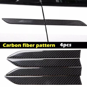 Protector de manija de puerta de carbono 4 piezas adhesivo cubierta envolvente adhesivo para Tesla Modelo 3 - Imagen 1 de 9