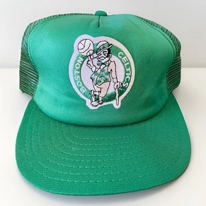 Vintage BOSTON CELTICS Truckers Cap Mesh Foam Green SnapBack American Workers US - Picture 1 of 10