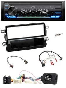 JVC Bluetooth DAB USB Lenkrad Autoradio für Dacia ab 2012 piano schwarz - Bild 1 von 11