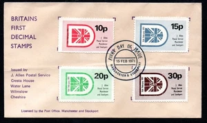 1971 Decimal stamps licensed for use in postal strike FDC. RARE COVER - Picture 1 of 1