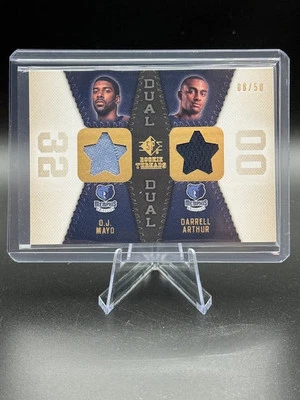 2008-09 Upper Deck Rookie Dual Threads OJ Mayo and Darrel Aurthur #RTD-AM  08/50 - Image 1 of 3
