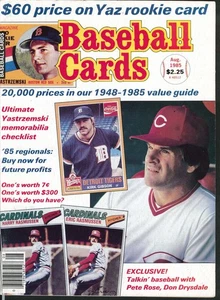BASEBALL CARDS Yastrzemski Drysdale Pete Rose 8 1985 - Picture 1 of 1