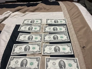 2017 Two Dollar Bill Uncirculated Sequential Numbers - Picture 1 of 7