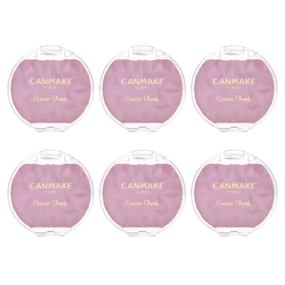 Canmake Cream Cheek Pearl Type P05 Pale Lilac 4.0g Glossy Lavender Set of 6 - Image 1 of 4