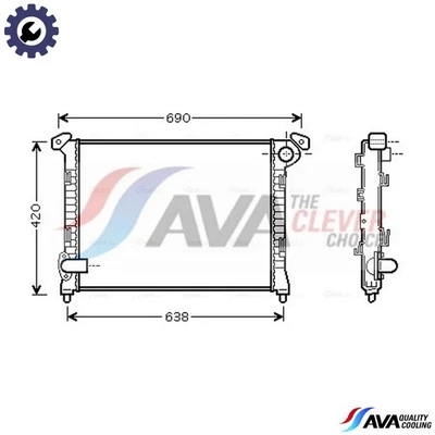 RADIATOR ENGINE COOLING BW2286 FOR MINI W10 B14 A 1.4L W10 B16 A 1.6L 4cyl - Image 1 of 4