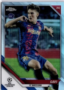2021-22 Topps Chrome UEFA UCL League 25 Gavi FC Barcelona Rookie Refractor RC - Picture 1 of 7