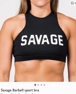 Reggiseno sportivo Savage Barbell taglia small nero nylon spandex fantastico!!!!! - Foto 1 di 5