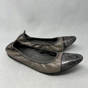 Tamaris Ballet Flats Brown Leather Cap Toe Slip On Shoes Women’s Size 41 US 9.5 - Picture 1 of 12